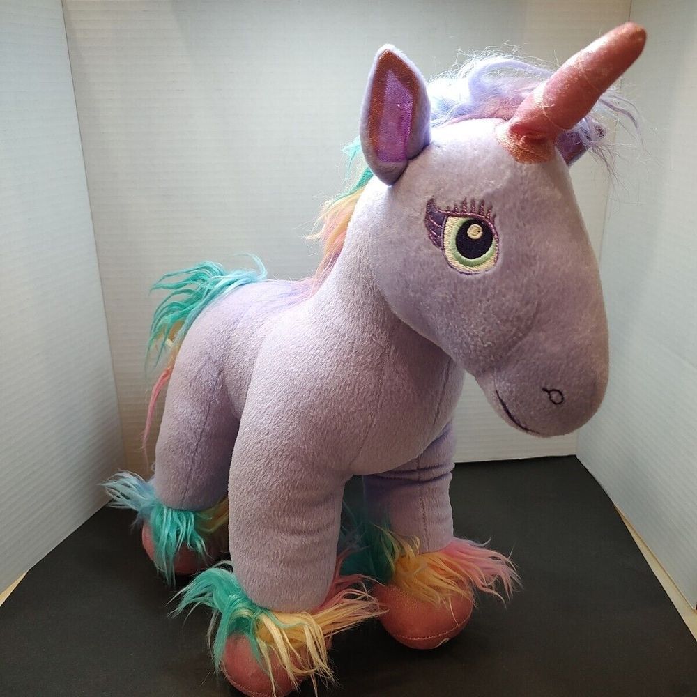 BUILD‎ A BEAR BEARY FAIRY FRIENDS PURPLE UNICORN Rainbow Hair 2018